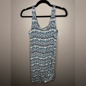 Tart Blue and White Mini Dress Rayon/Spandex size women Small NWT